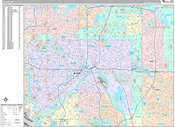 St. Paul Wall Map Premium Style 2026